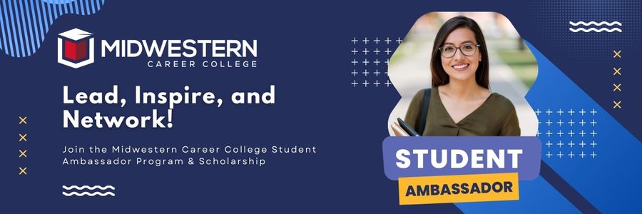 Midwestern Career College student ambassadors collaborating on campus